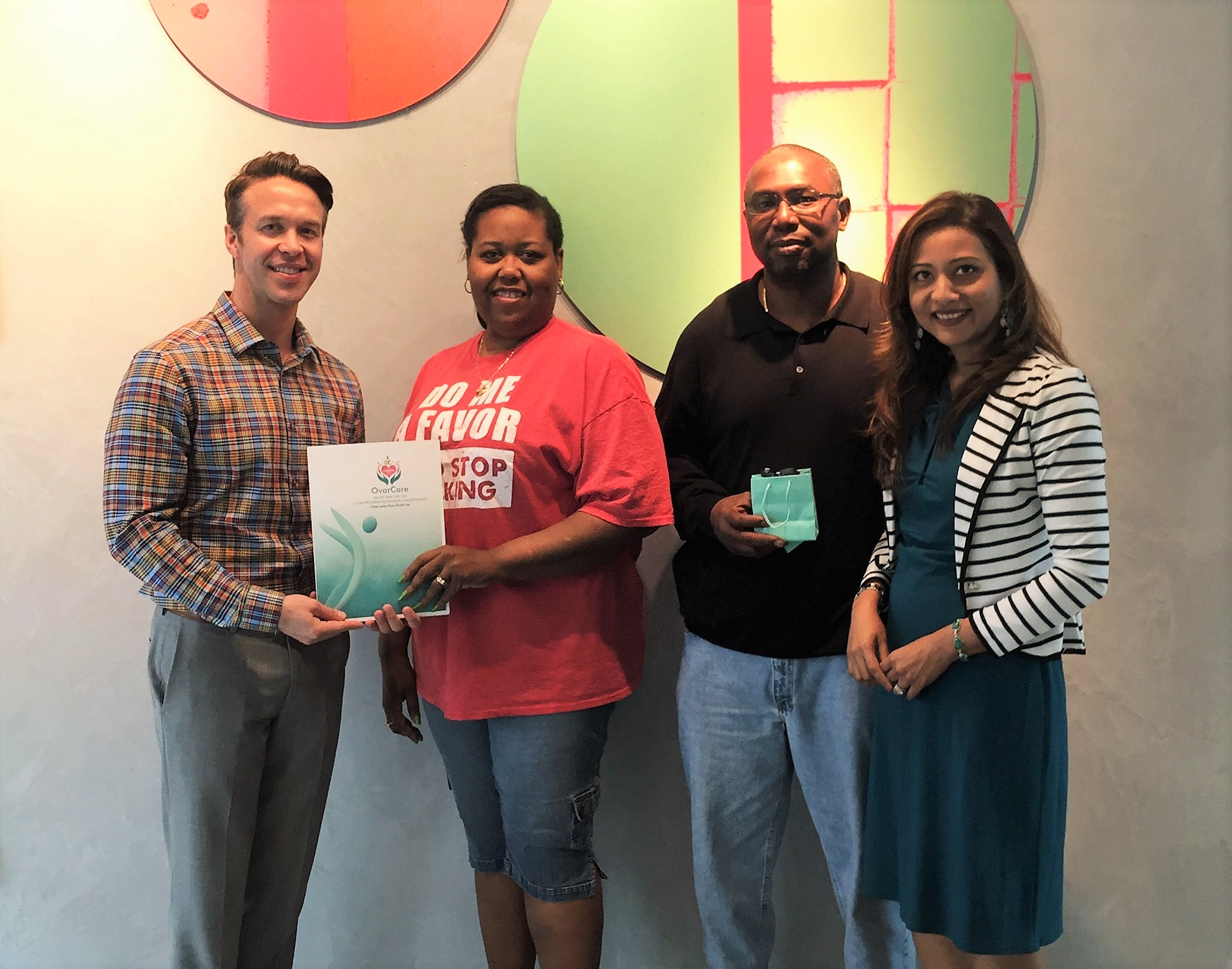 OvarCare awardees with Buck Dodson and Runsi Sen, Ovarcome Executive Director, in Houston, February 2016